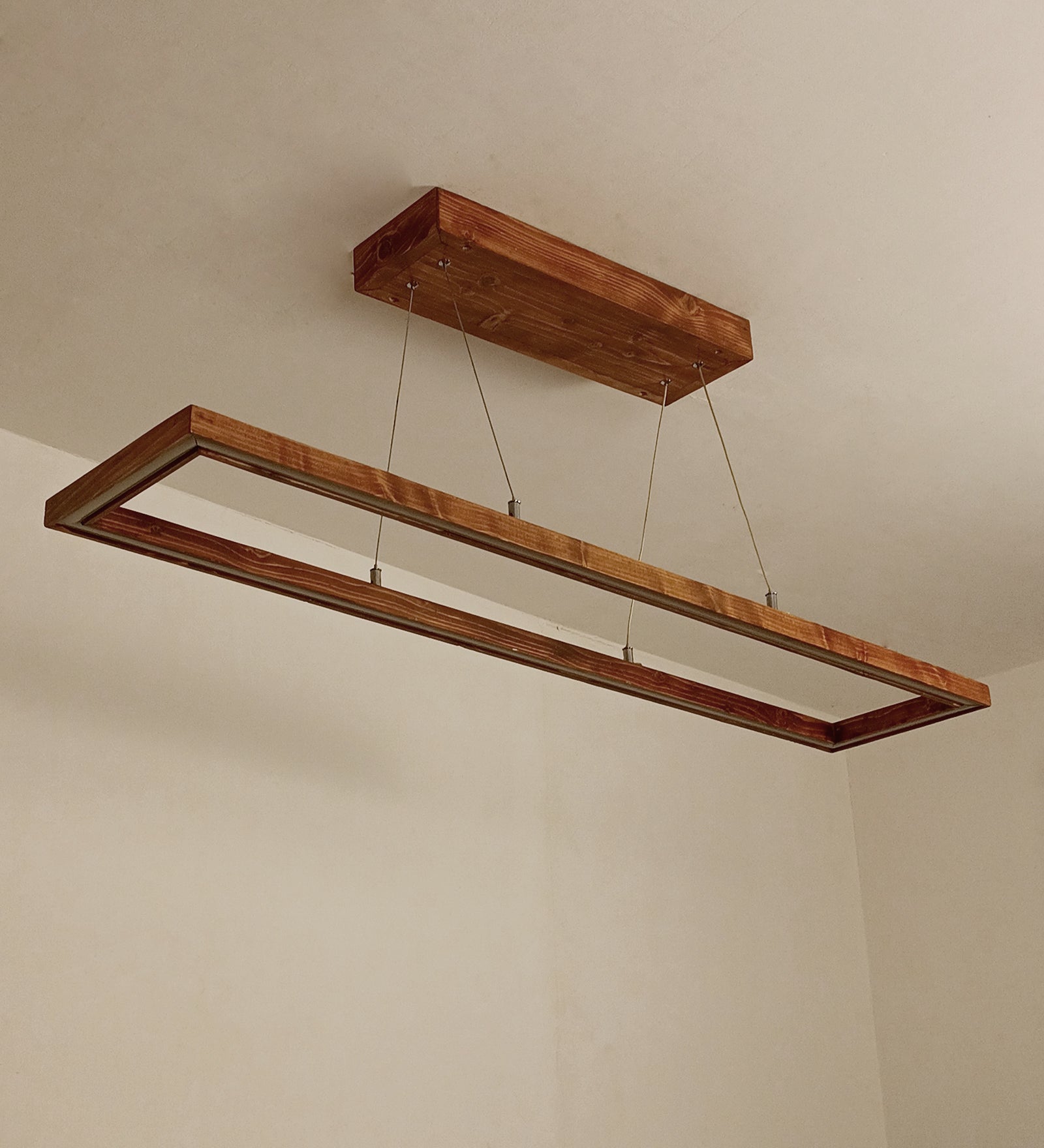 Even 48 Brown Wooden LED Hanging Lamp