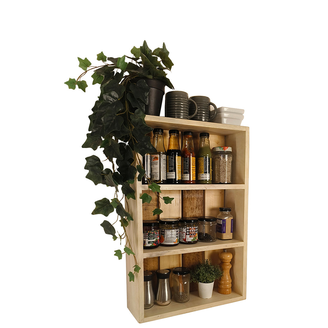 FERGUSON Wooden Kitchen Storage Wall Shelf- OUCH CART | Wall hangings
