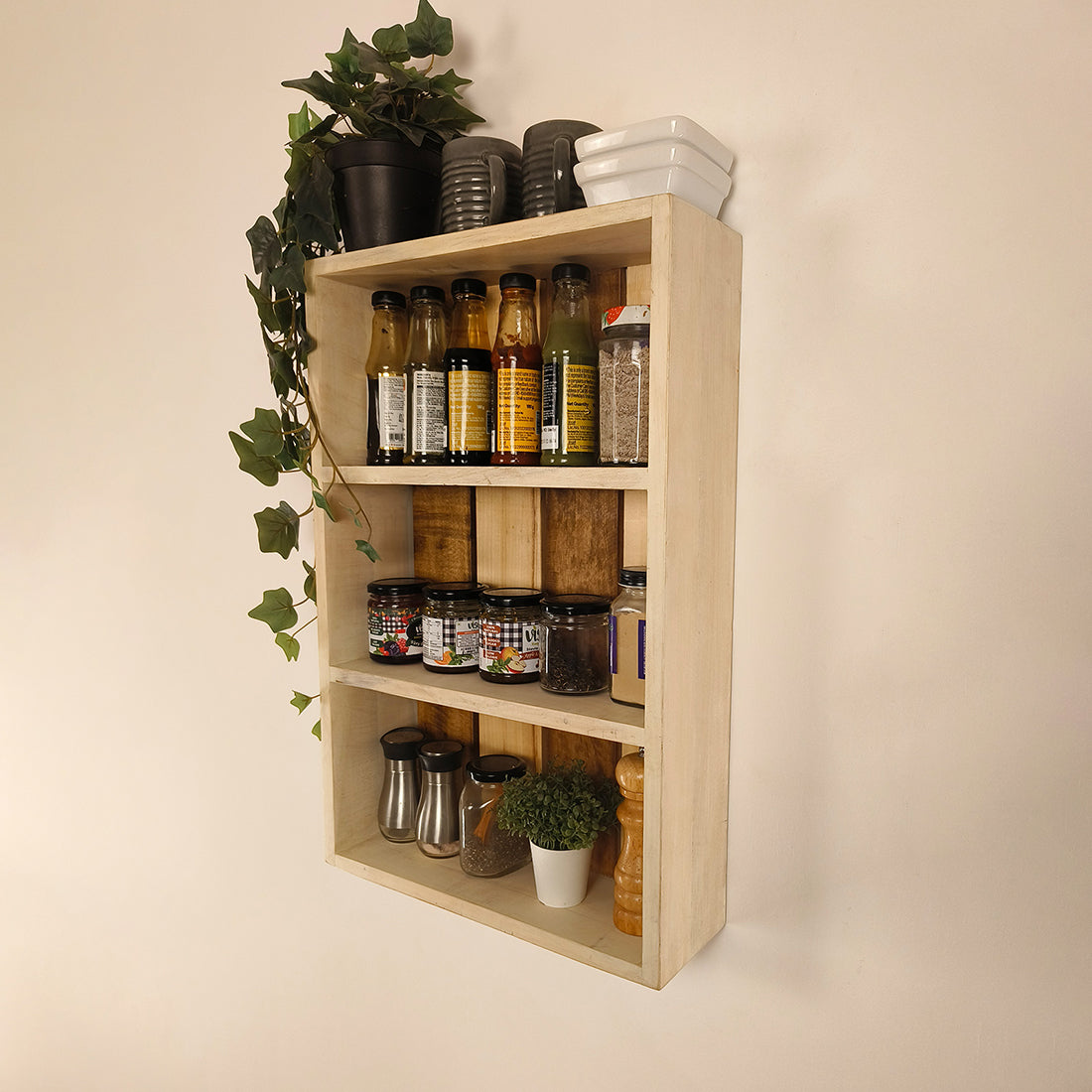 FERGUSON Wooden Kitchen Storage Wall Shelf