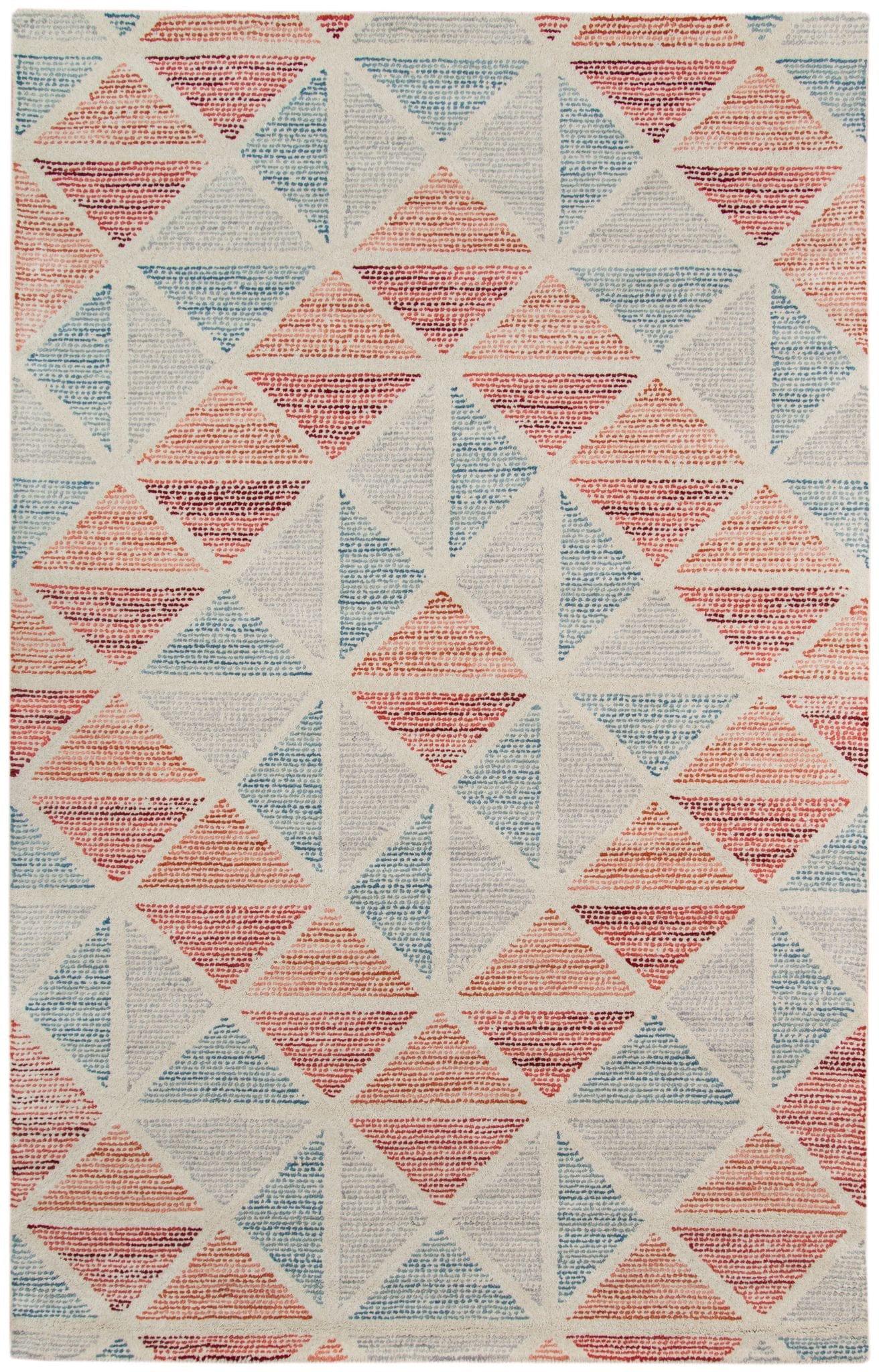 Orange Wool Vector 5x8 Feet Hand-Tufted Carpet - Rug - Ouch Cart 