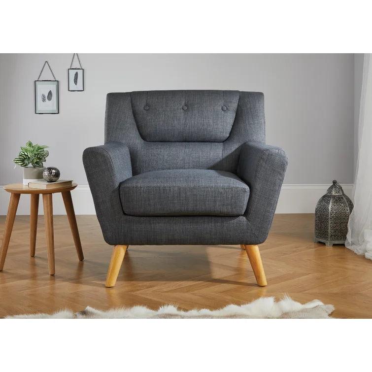 Farner Wide Tufted Velvet Armchair - Ouch Cart 