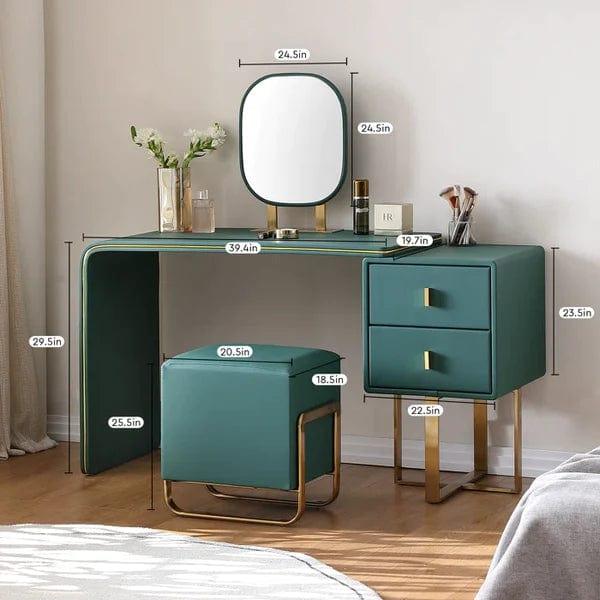 Lucas Vanity dressing table with mirror with stool latest dressing table designs 2024 - Ouch Cart 