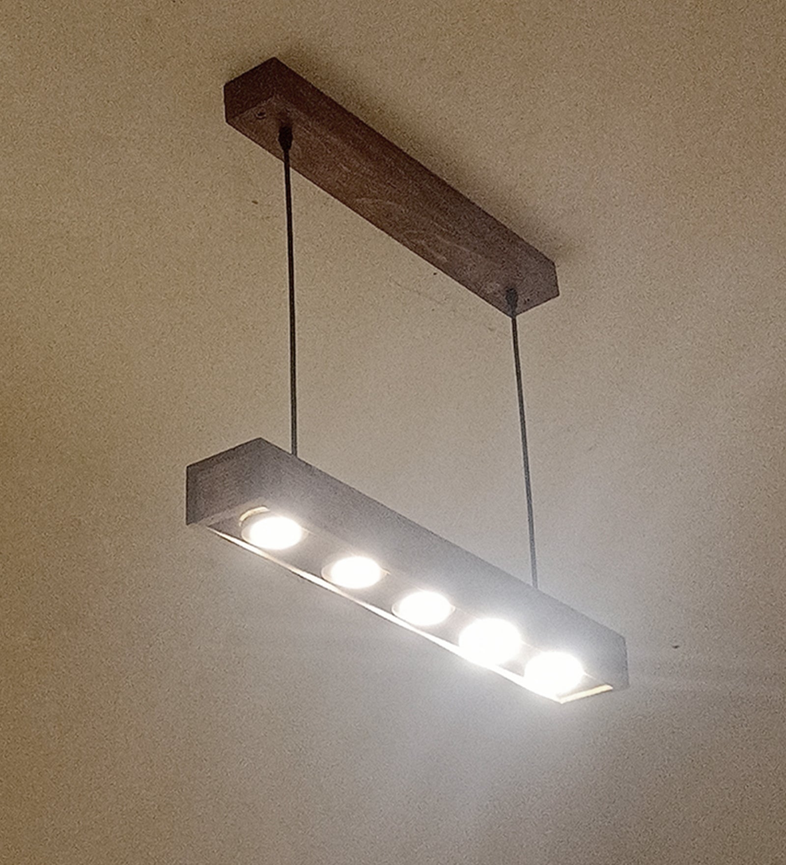 Felix 24 Brown Wooden LED Hanging Lamp