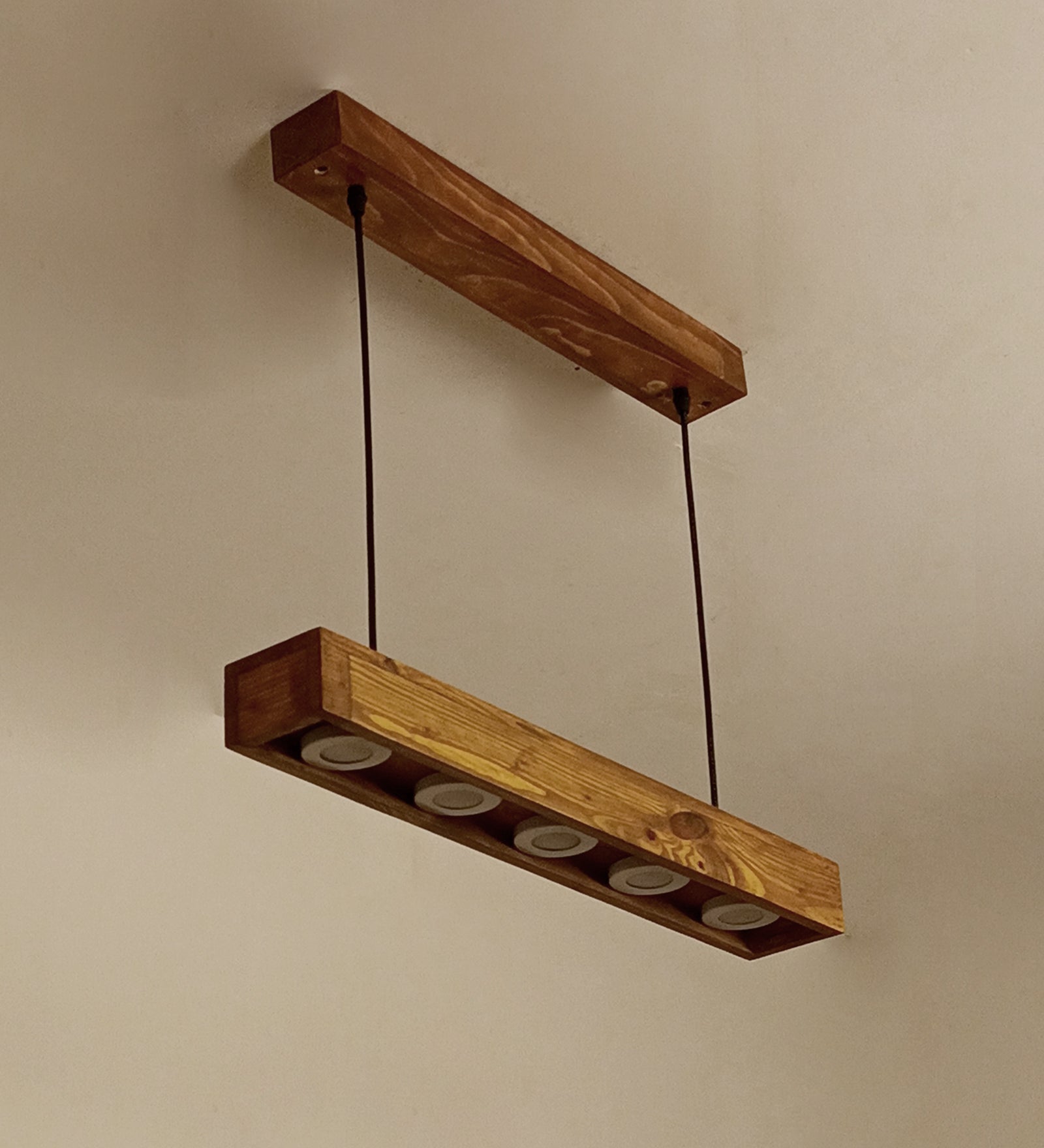 Felix 24 Brown Wooden LED Hanging Lamp