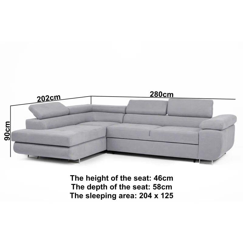 Flavius Corner Sofa Bed - Ouch Cart 