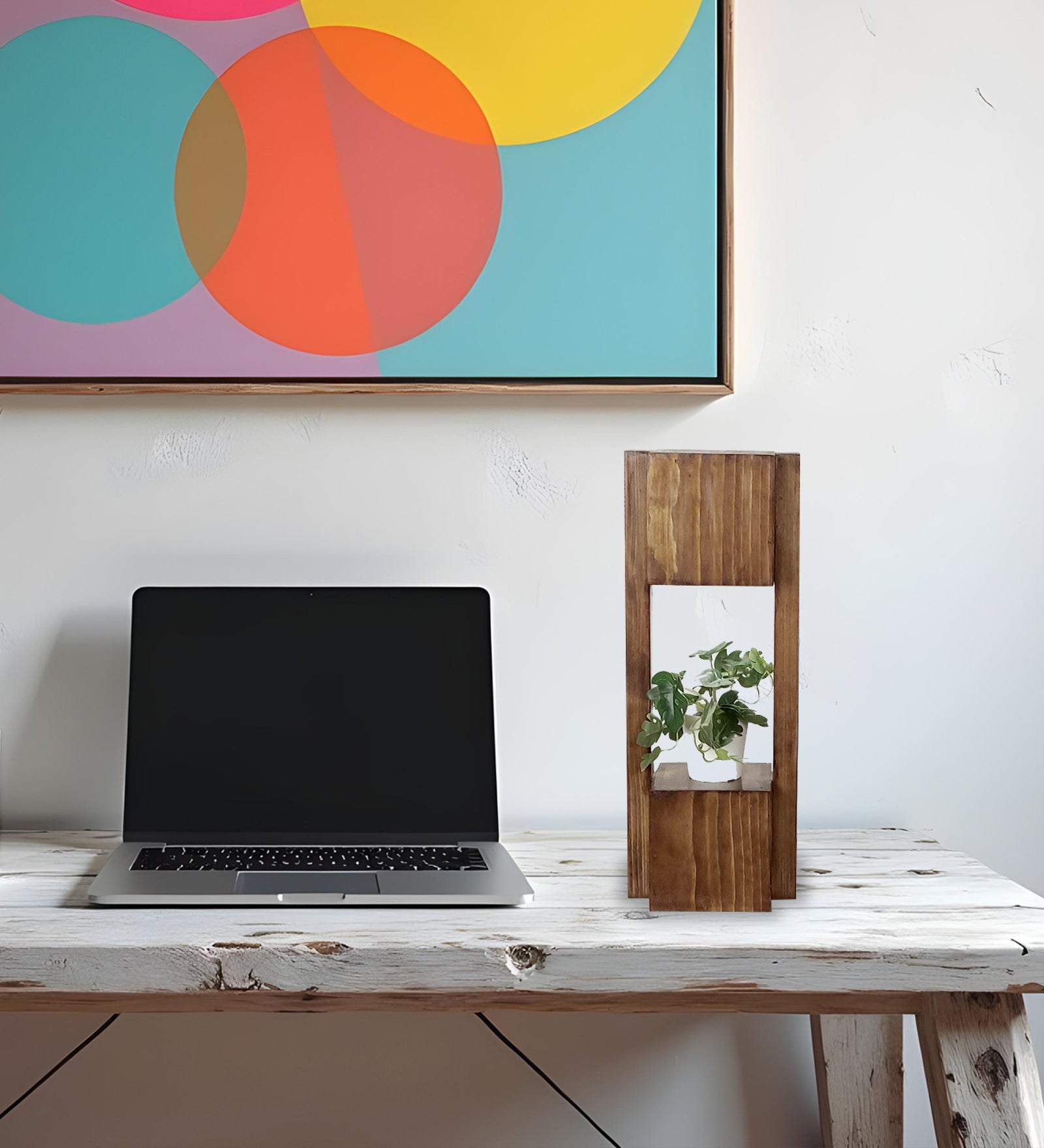 Emanate Wooden Table Lamp with Brown Base