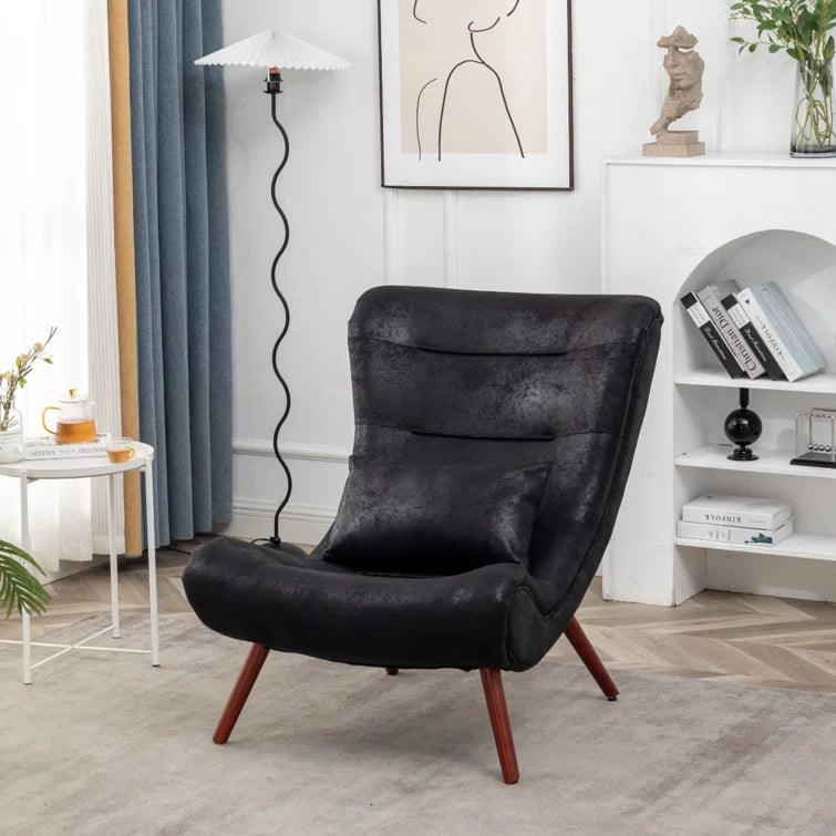 Francolin Upholstered Accent Chair with Footstool - Ouch Cart 