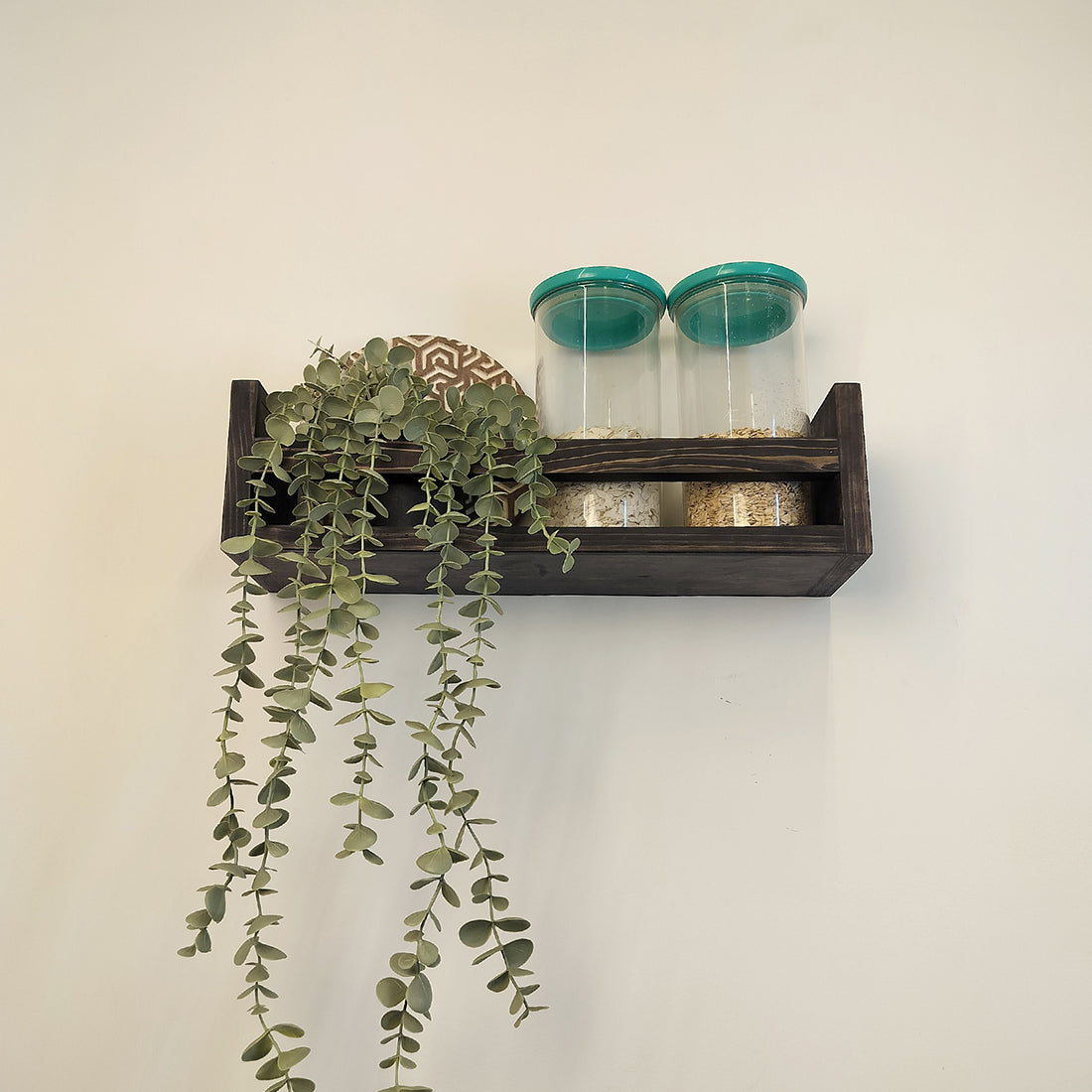 Fredrik Wooden Wall Shelf Organiser