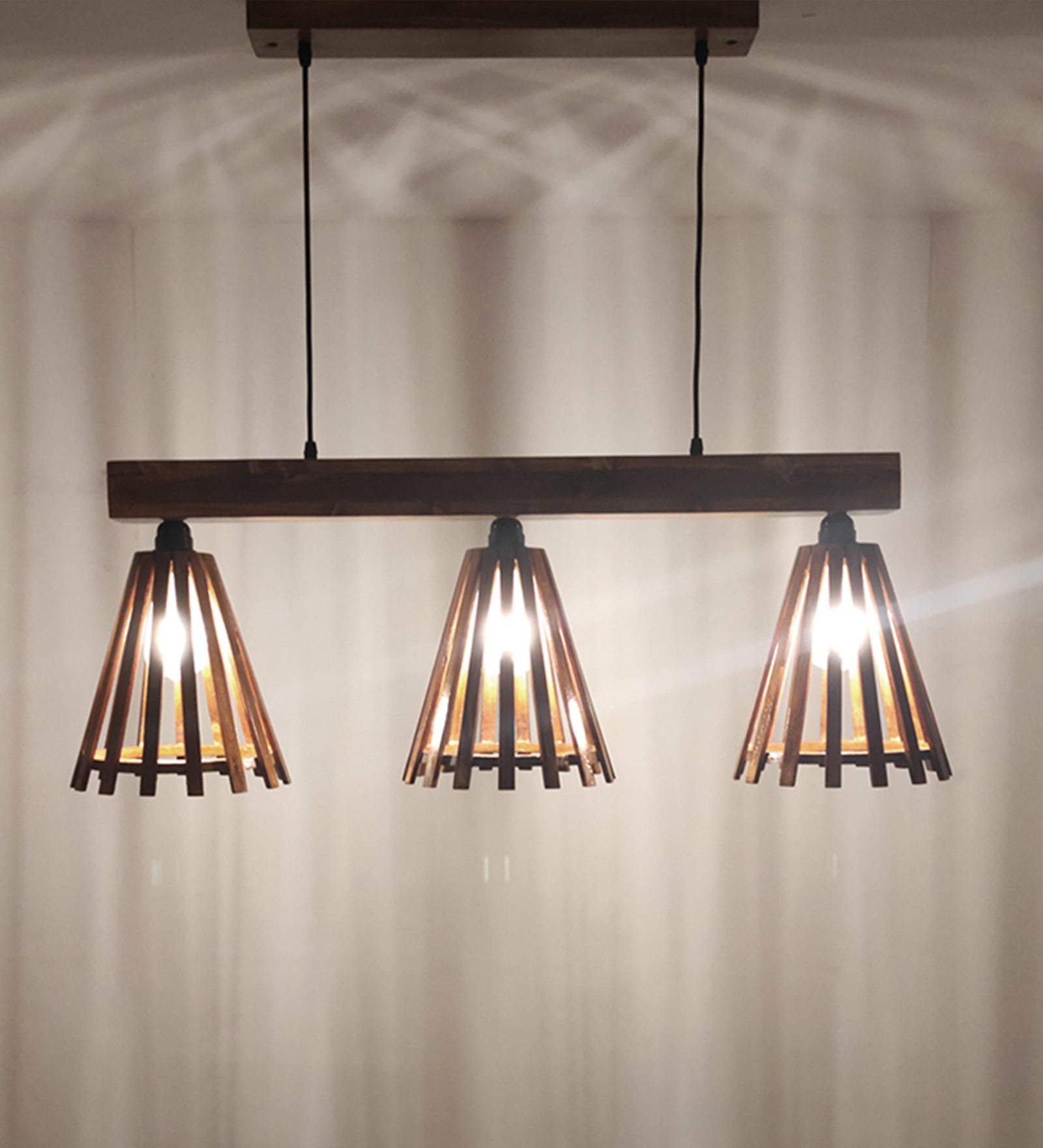 Funnel Brown 3 Series Hanging Lamp (BULB NOT INCLUDED)