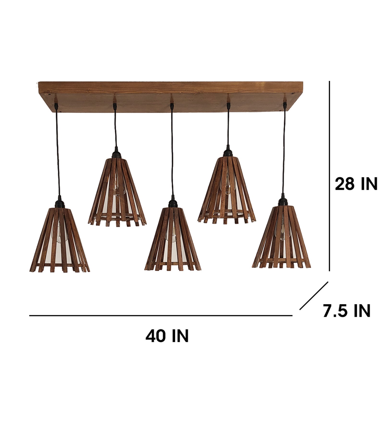 Funnel Brown 5 Series Hanging Lamp (BULB NOT INCLUDED)