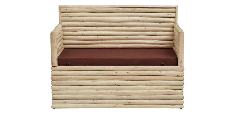 Eucalyptus Wood 2 Seater Sofa In Natural Finish - Ouch Cart 