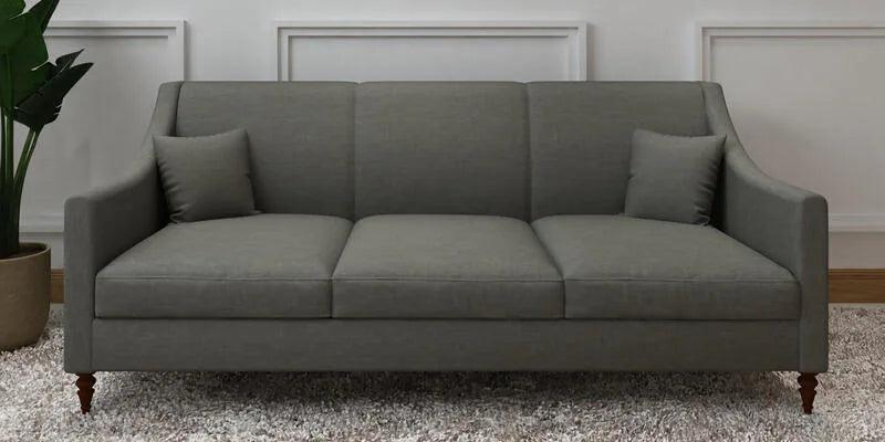 Fabric 3 Seater Sofa In Steel Grey Color - Ouch Cart 