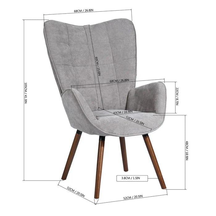 Garmon Upholstered Armchair - Ouch Cart 