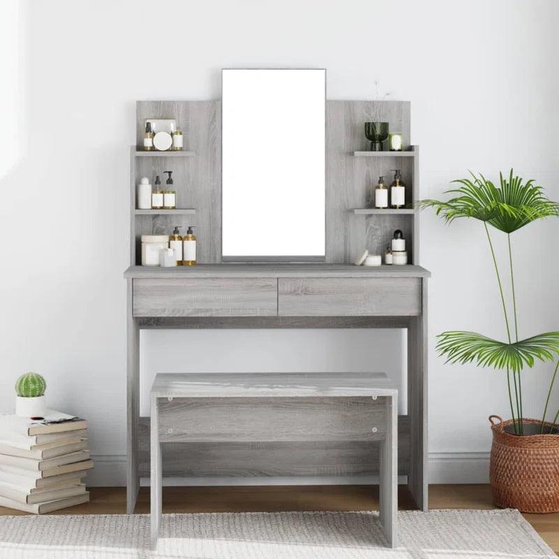 Ewa Dressing Table with Mirror - Ouch Cart 