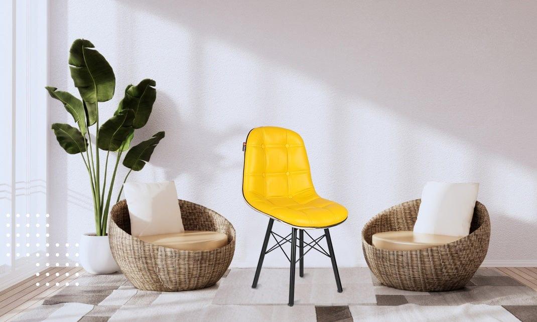 Adiko Lounge Stool in Yellow - Ouch Cart 