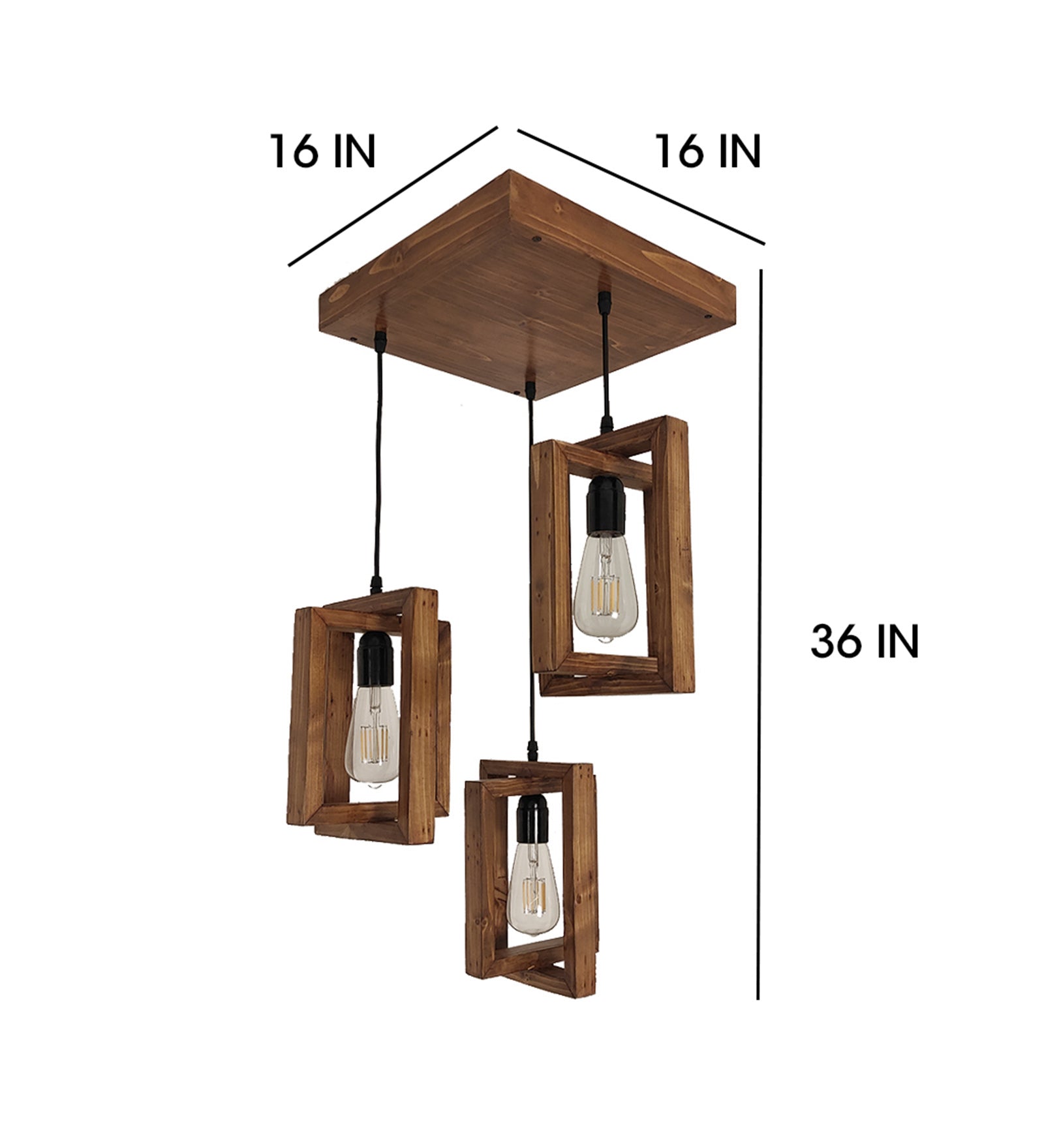 Gyro Brown Cluster Hanging Lamp (BULB NOT INCLUDED)