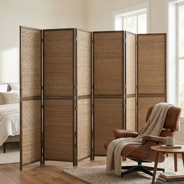 Ouch Cart 4 Panel Bamboo Room Divider Screen OUCH CART