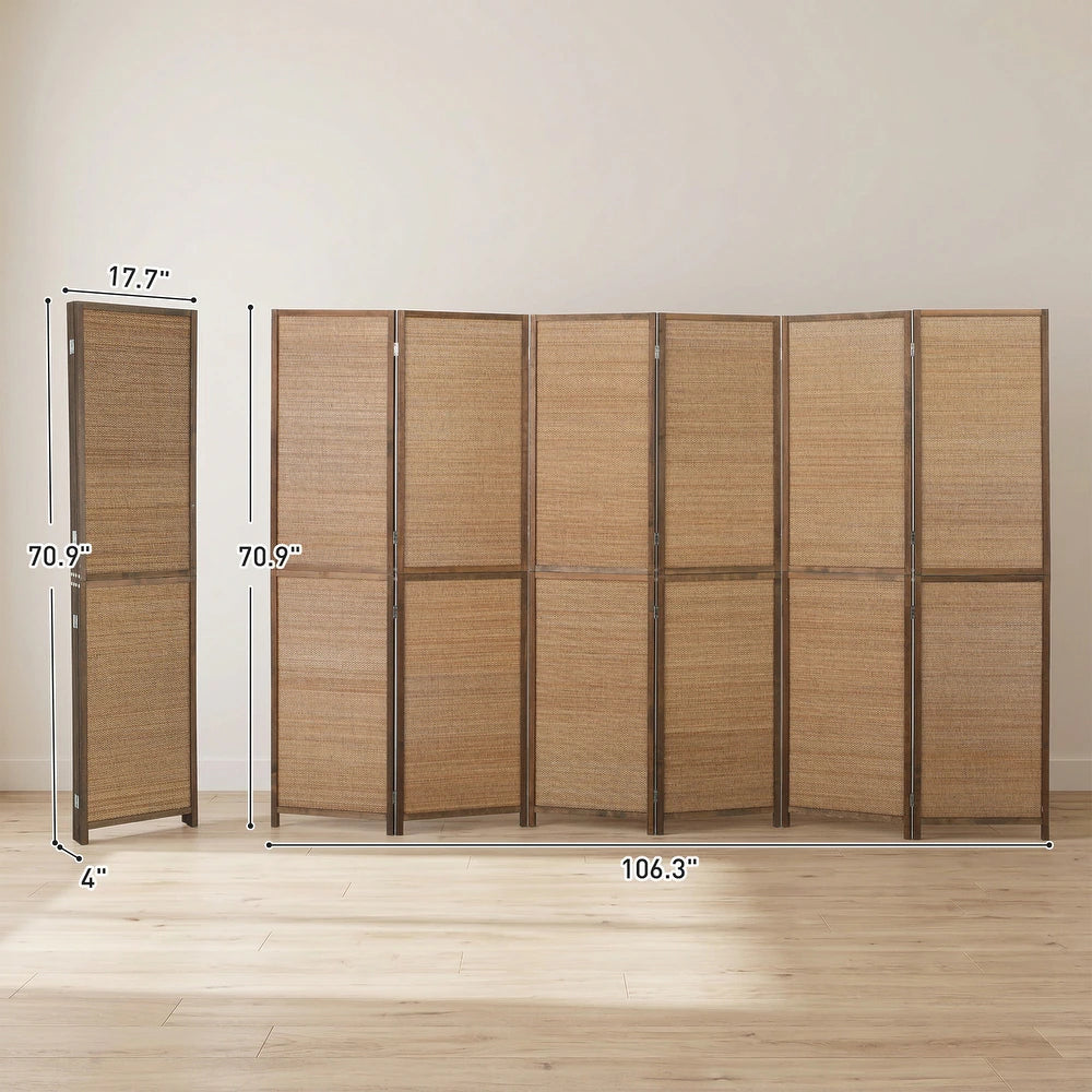 Ouch Cart 4 Panel Bamboo Room Divider Screen OUCH CART