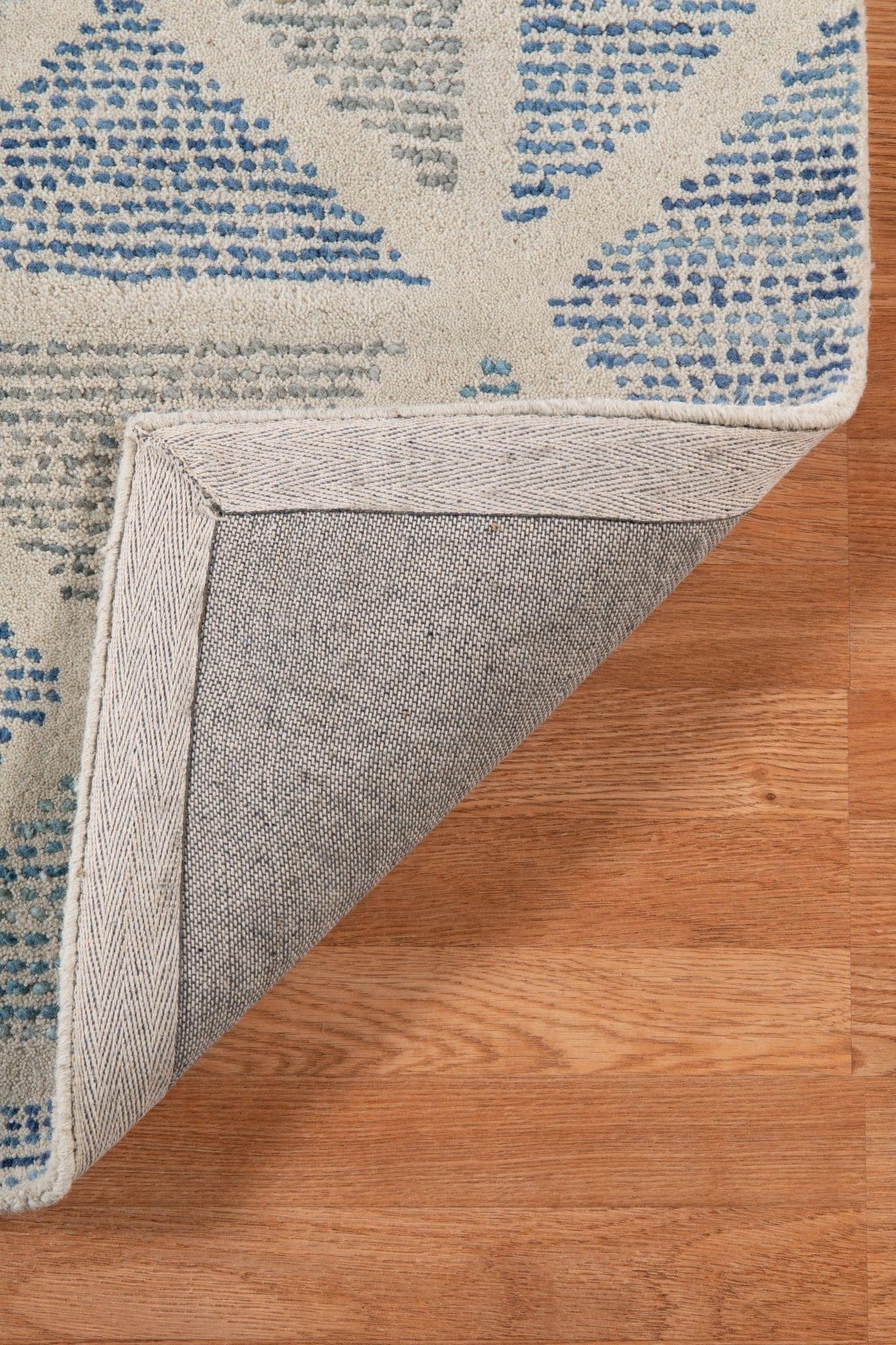 Smoke Gray Wool Vector 5x8 Feet Hand-Tufted Carpet - Rug - Ouch Cart 