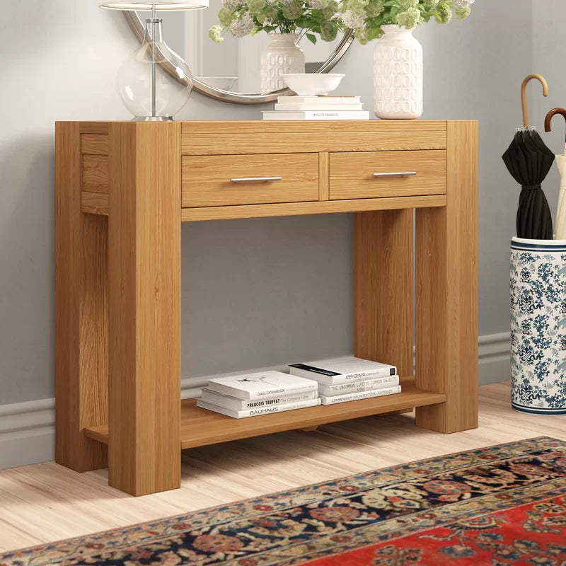 Una  Solid Wood Console Table