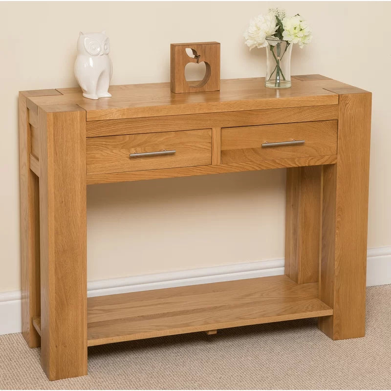 Una  Solid Wood Console Table