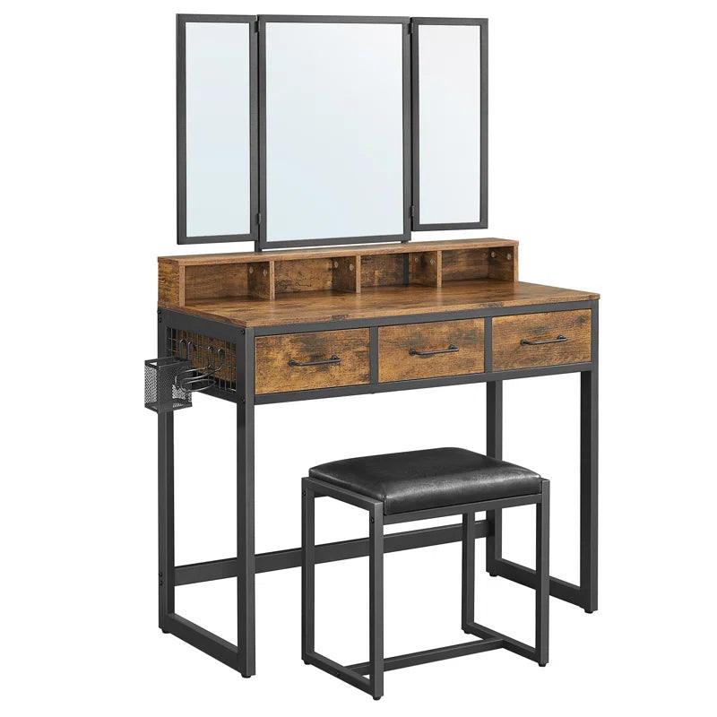 Nathan Dressing Table with Mirror - Ouch Cart 