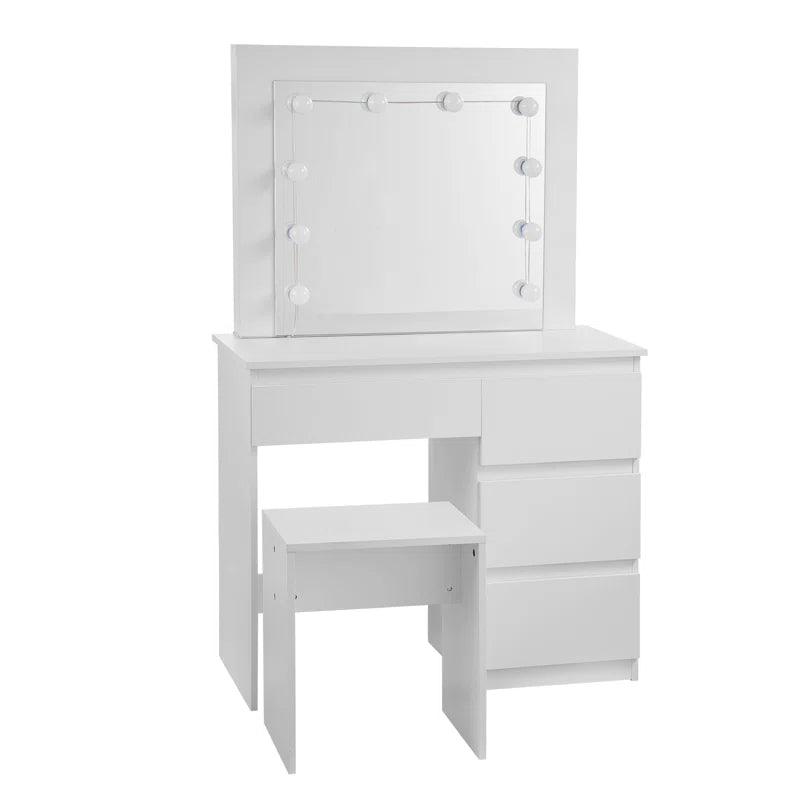 Valentina Dressing Table with Mirror - Ouch Cart 