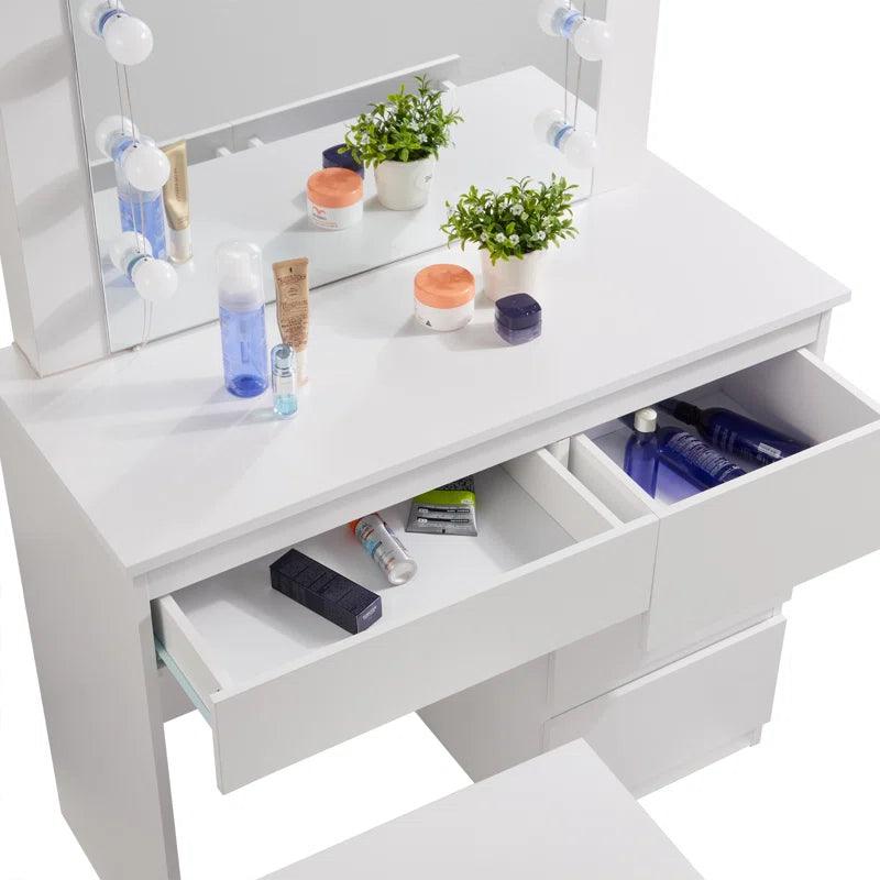 Valentina Dressing Table with Mirror - Ouch Cart 