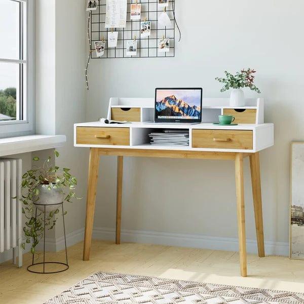 Silvia Study Table with Storage - Ouch Cart 