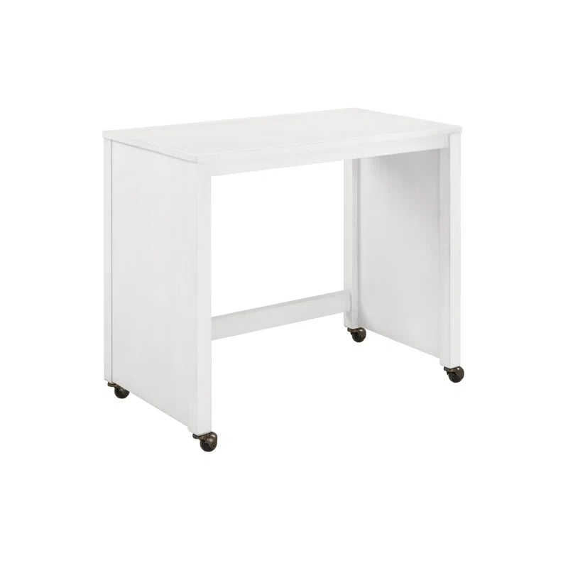 36" Nesting Rolling Desk with Upholstered Stool