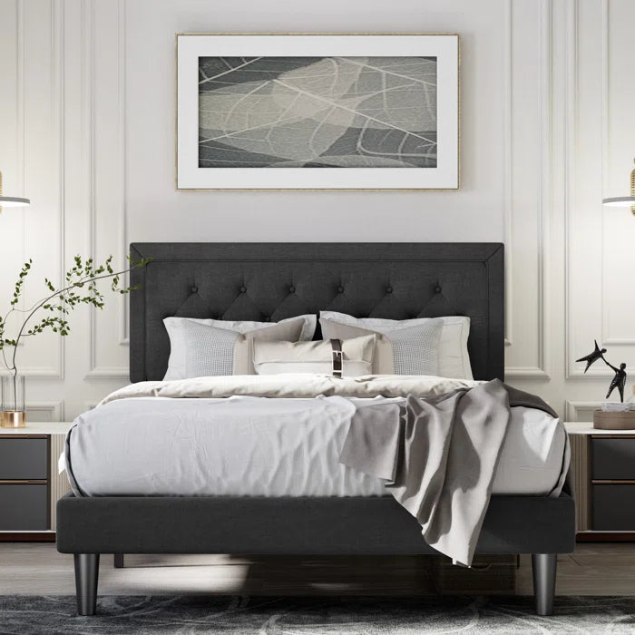 The Hegg Tufted Upholstered Platform Bed for a Dreamy Bedroom Retreat