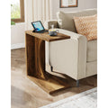 Modern C-Shaped Wooden Side Table for Sofa, Bed & Living Room