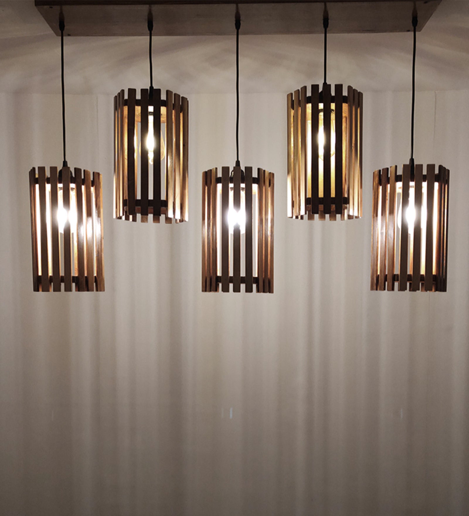 Hexa Brown 5 Series Hanging Lamp (BULB NOT INCLUDED)