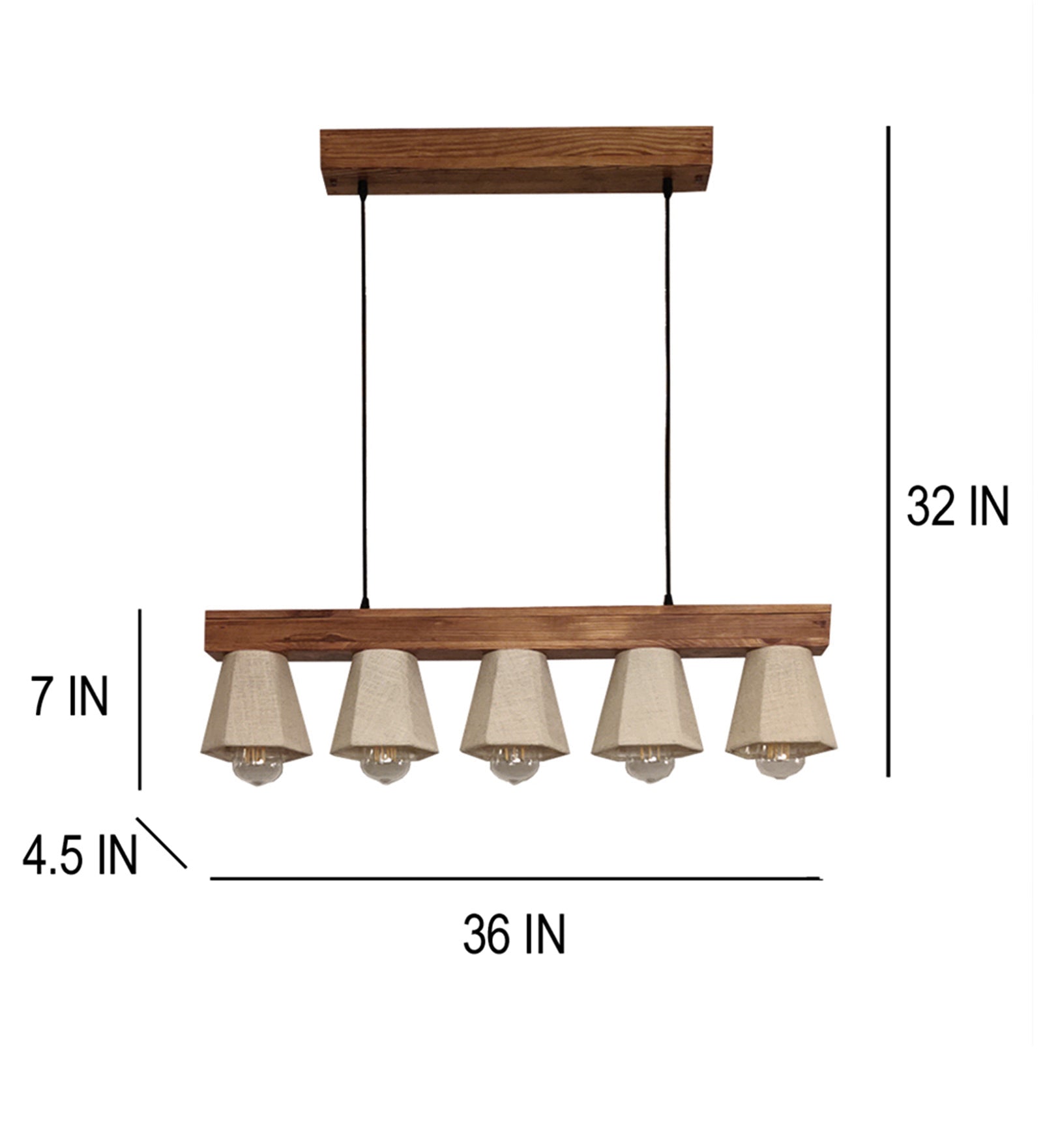 Hexa Brown Series Hanging Lamp (BULB NOT INCLUDED)