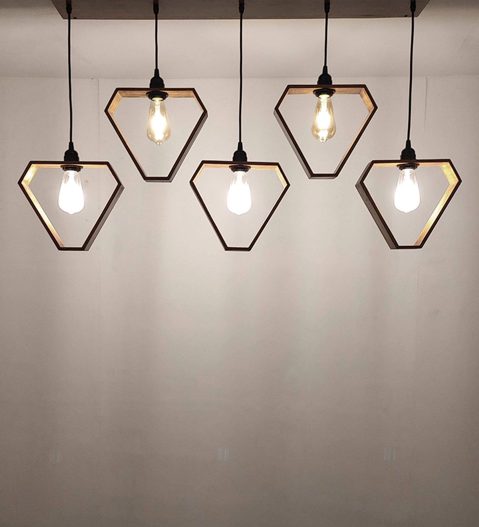 Hexad Brown 5 Series Hanging Lamp (BULB NOT INCLUDED)