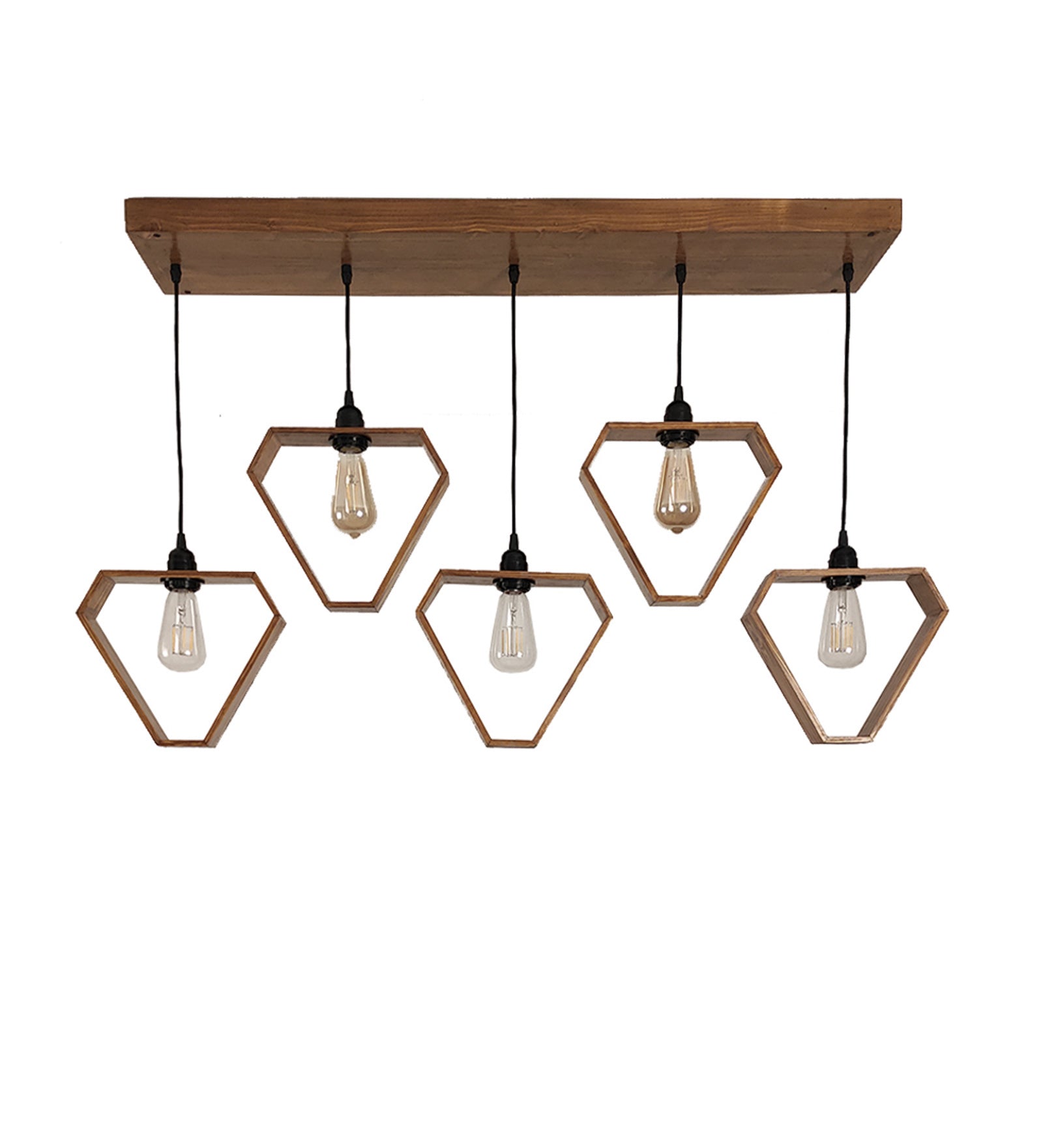 Hexad Brown 5 Series Hanging Lamp (BULB NOT INCLUDED)