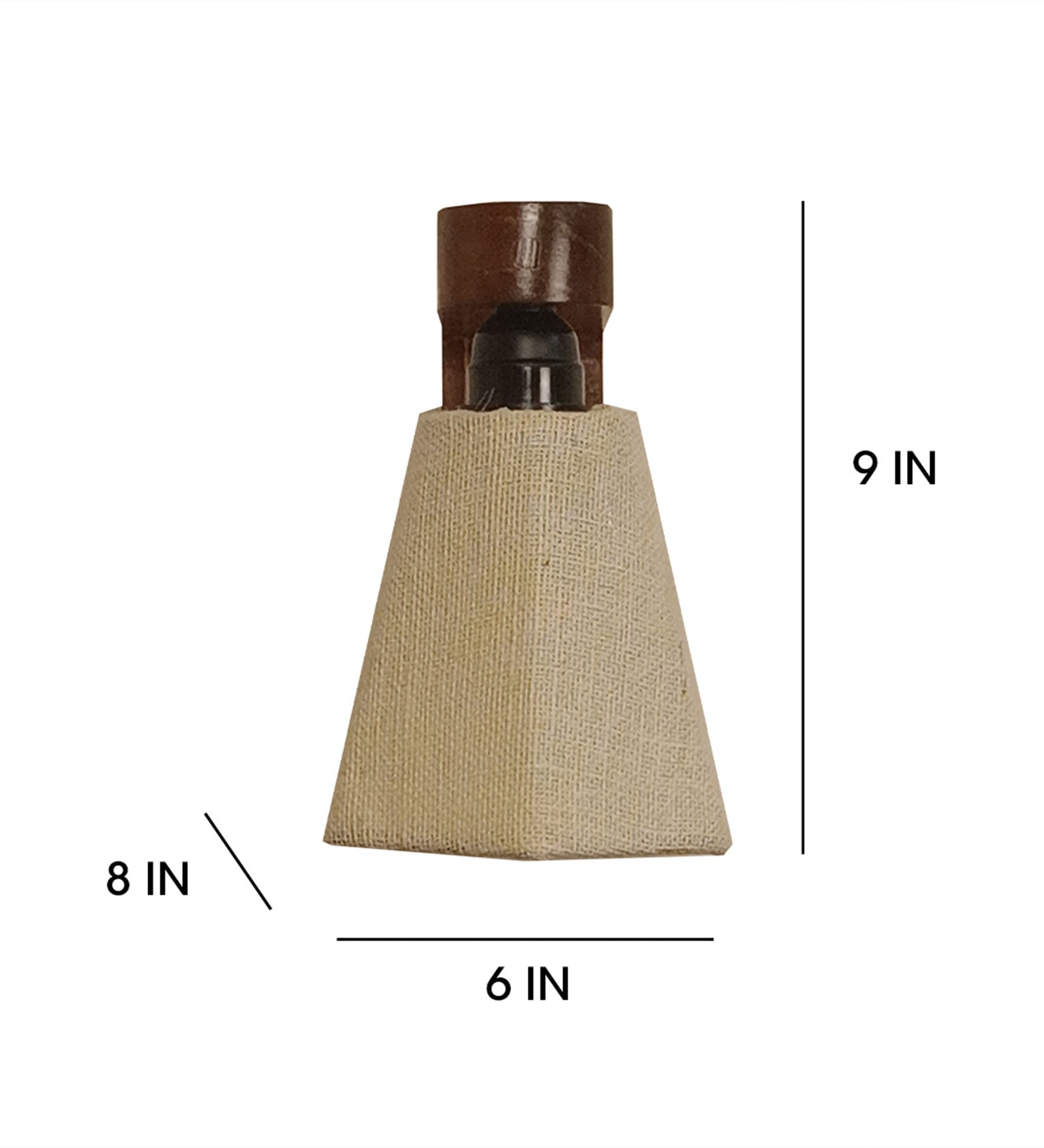 Hexagon Brown Wooden Wall Light (BULB NOT INCLUDED)