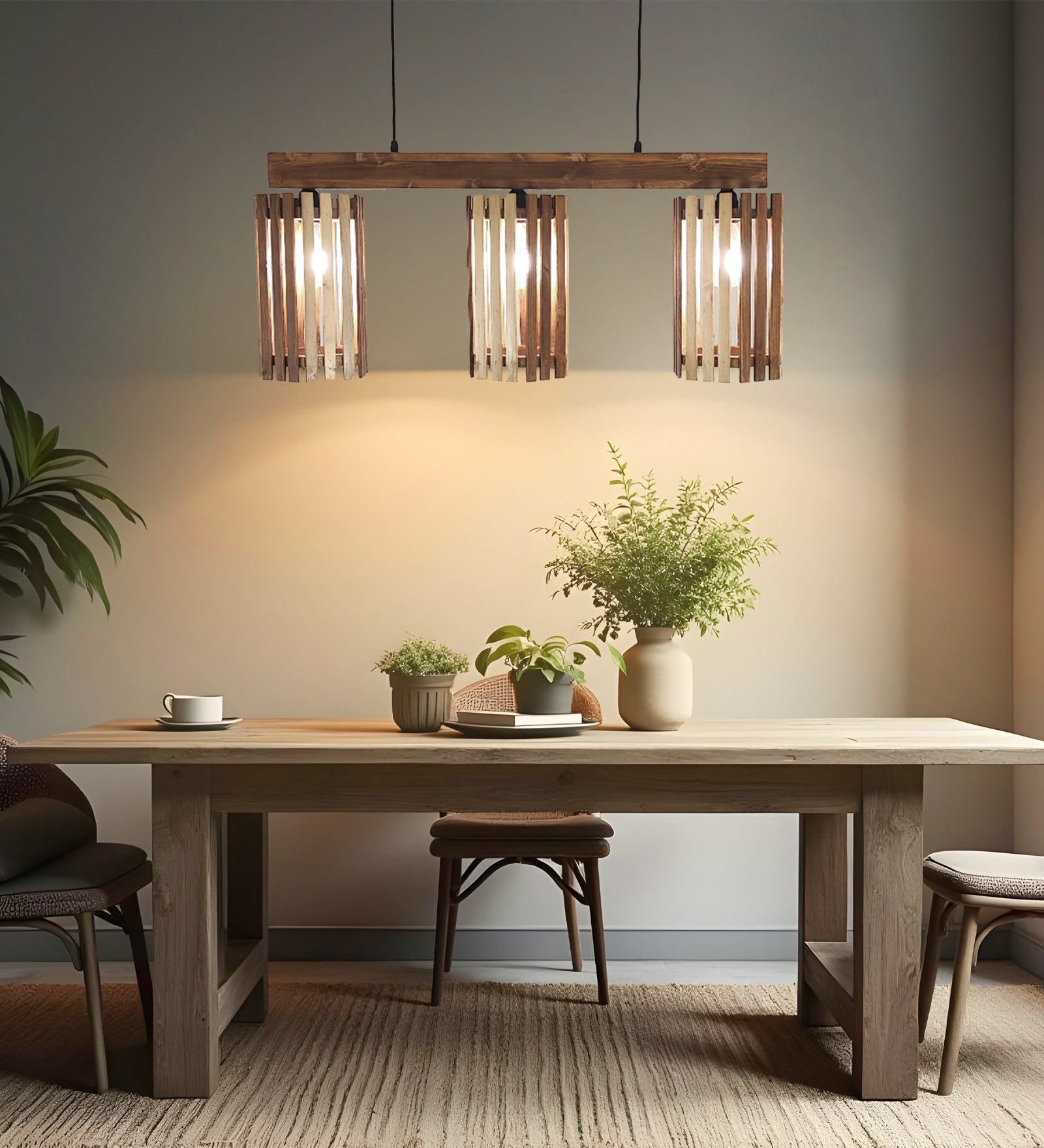 Hexa Brown 3 Series Hanging Lamp (BULB NOT INCLUDED)