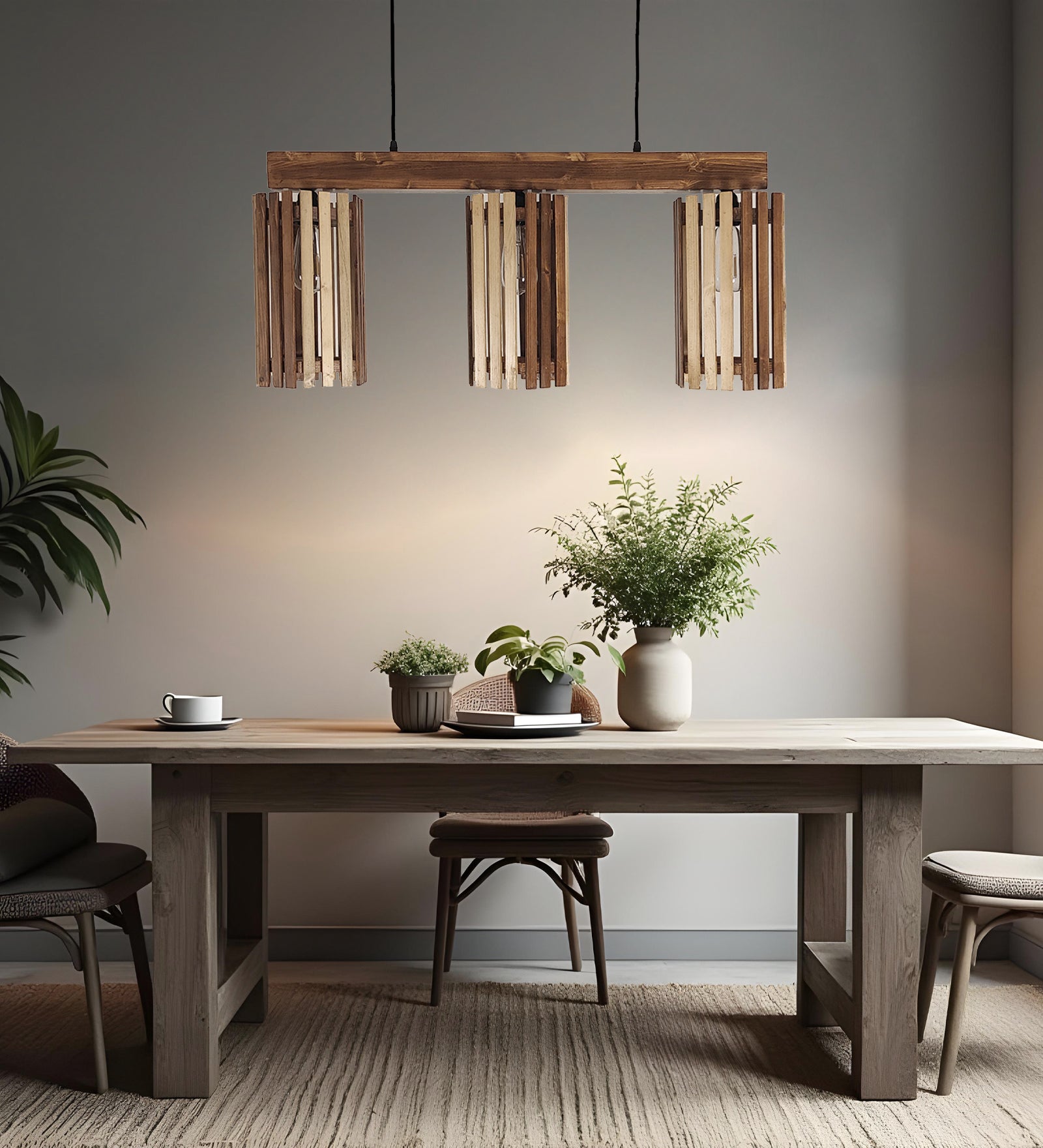 Hexa Brown 3 Series Hanging Lamp (BULB NOT INCLUDED)