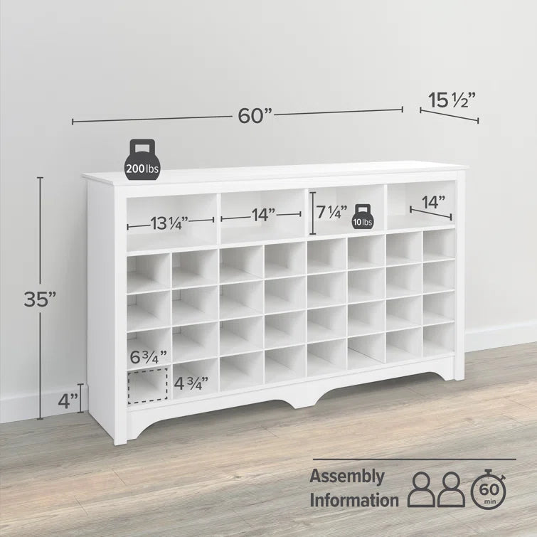 Highlandville 32 Pair Shoe Rack