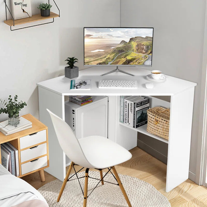 Space-Saving Efficiency: Corner Computer Desk for an Organized Workspace