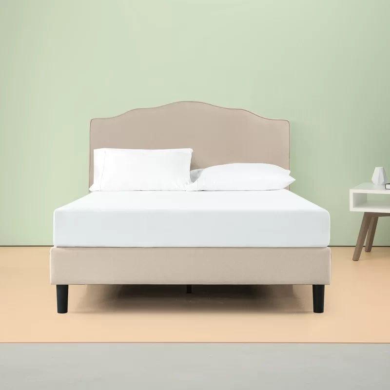 Hoopeston Upholstered Bed Frame with Headboard