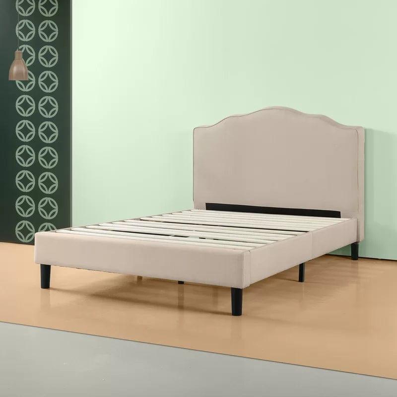 Hoopeston Upholstered Bed Frame with Headboard