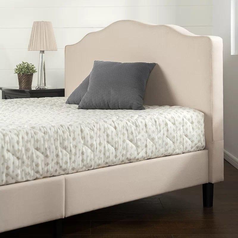 Hoopeston Upholstered Bed Frame with Headboard - Ouch Cart 