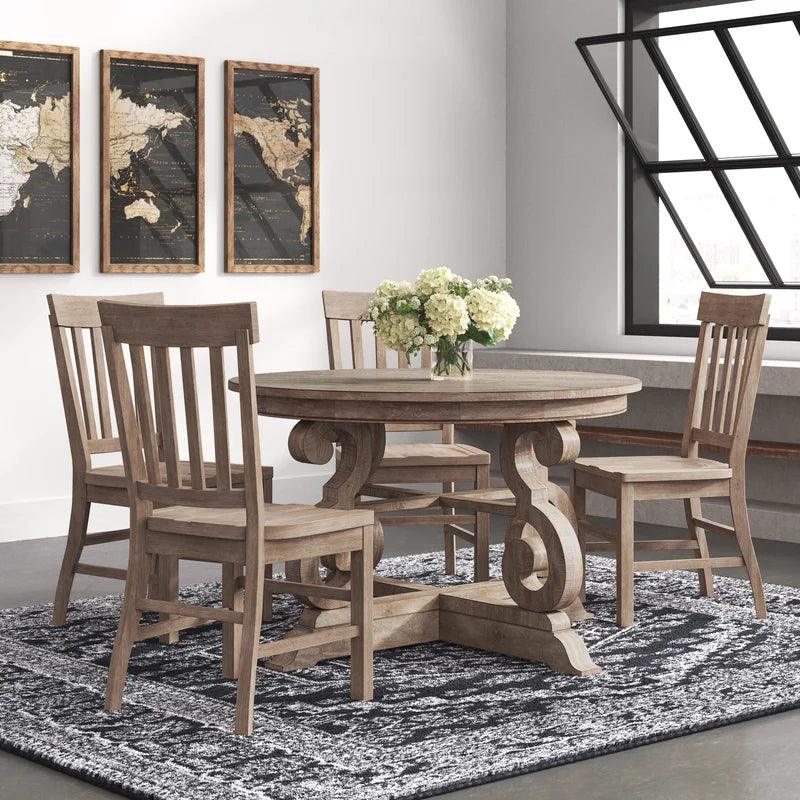 5 - Piece Pedestal Dining Set - Ouch Cart 