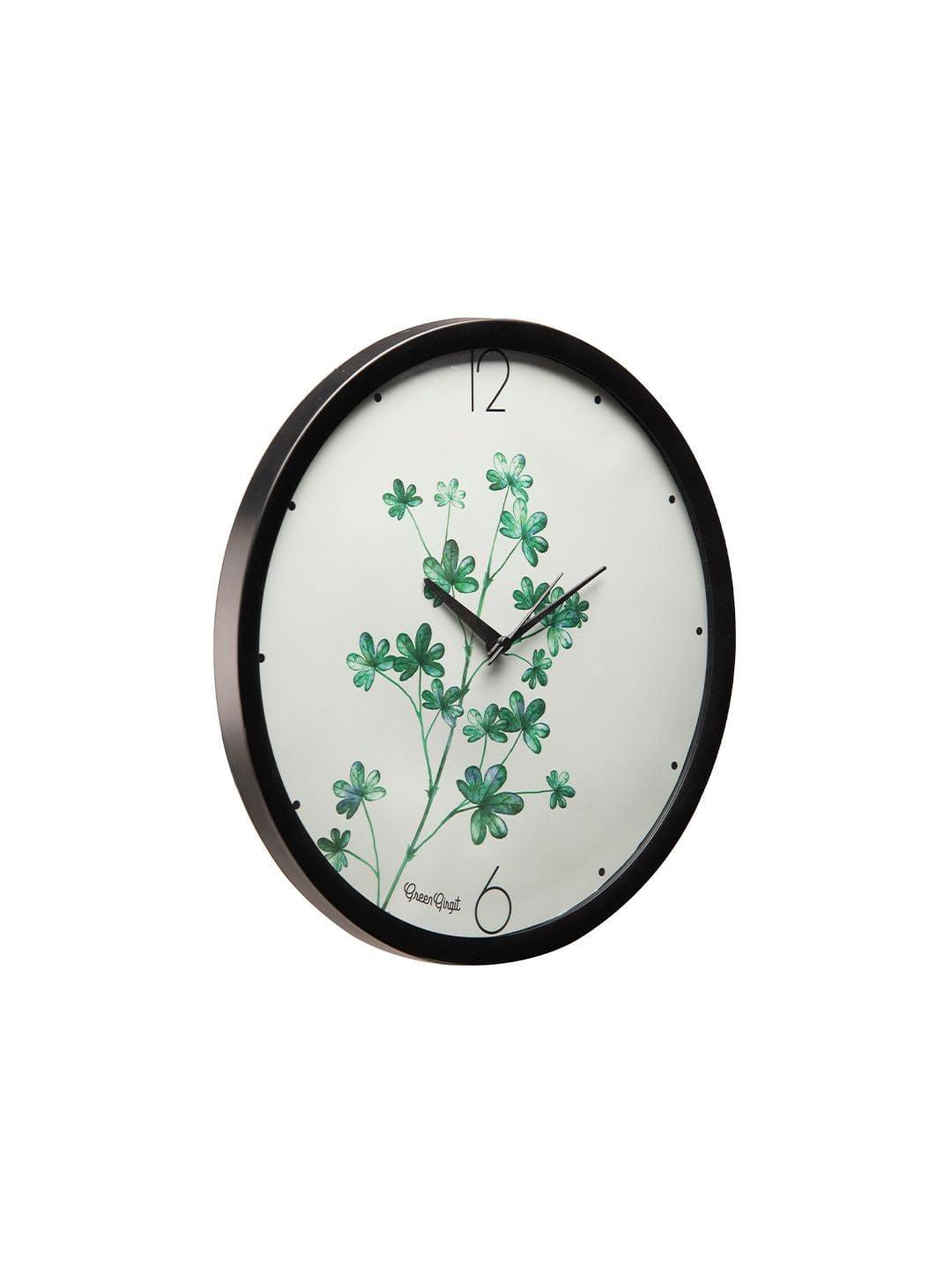 Green leaves Multicolor Wall Clock - Ouch Cart 