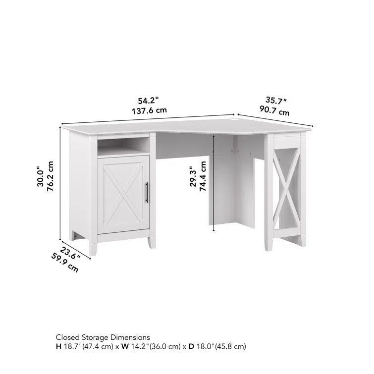 "Spacious 54'' Corner Desk for Optimized Workspace"