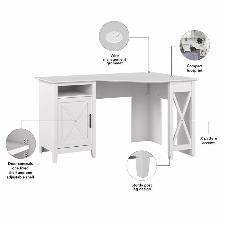"Spacious 54'' Corner Desk for Optimized Workspace"