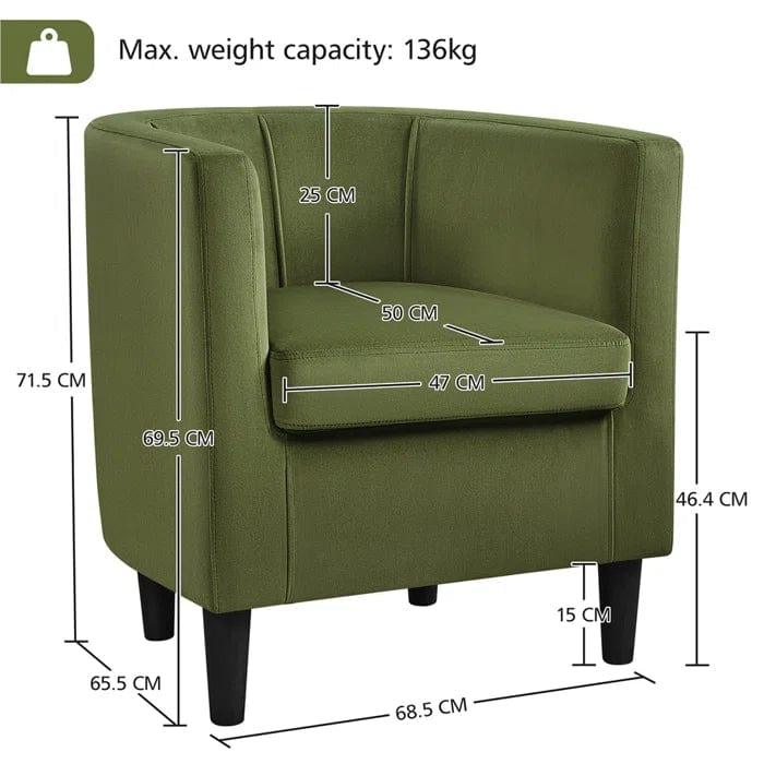 Hucks Upholstered Armchair - Ouch Cart 