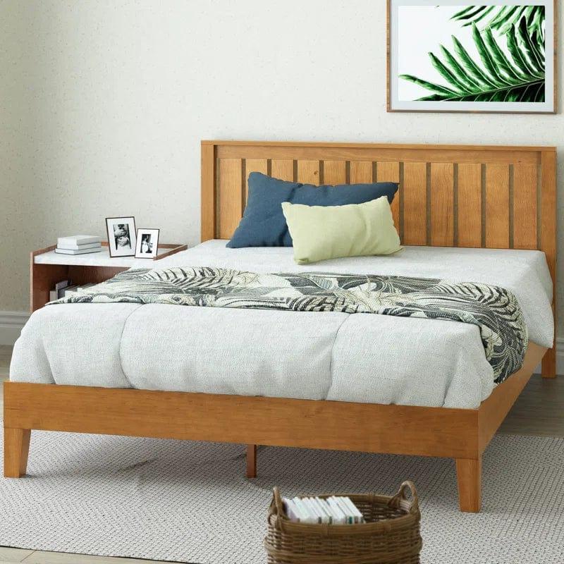 Hykkon Morgan Bed Frame with Classic Panneled Headboard - Ouch Cart 